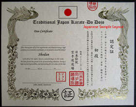 Chinese Martial Arts Certificate