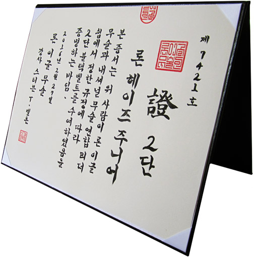 Shotokan Karate Custom 11 X 14 certificate 